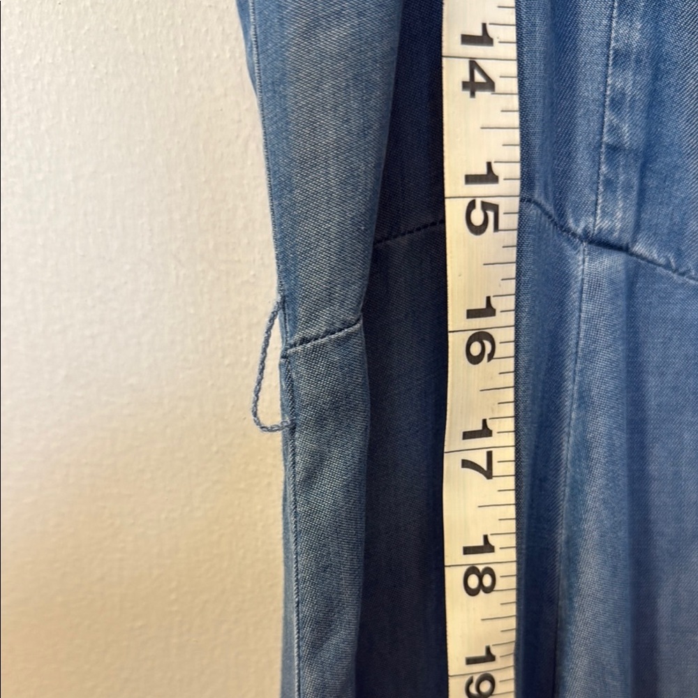 Blue Denim Sleeveless Dress - Picture 12 of 12